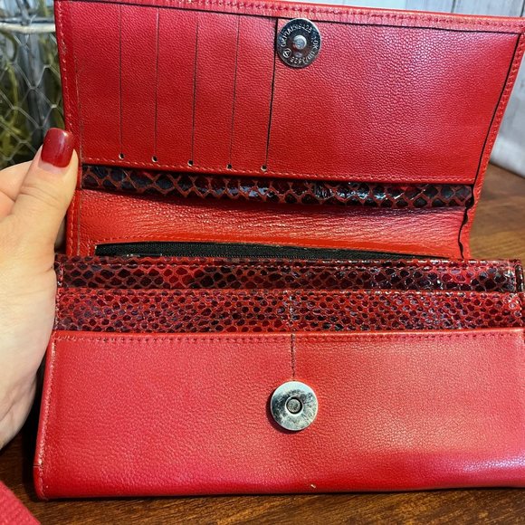 Handbags - NWOT Tag- Red Leather Wallet from Egypt